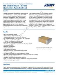 C0805X222G3GEC7210 Datasheet Cover