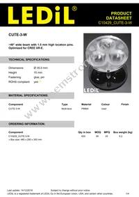 C10429_CUTE-3-W Datasheet Cover