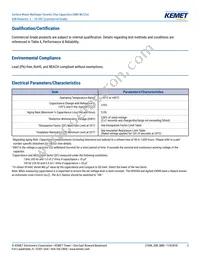 C1206C106K4PACTU Datasheet Page 3
