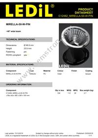 C12482_MIRELLA-50-W-PIN Datasheet Cover