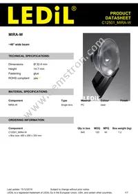 C12501_MIRA-W Datasheet Cover