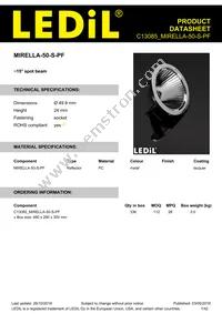 C13085_MIRELLA-50-S-PF Datasheet Cover