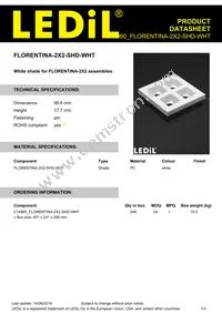 C14960_FLORENTINA-2X2-SHD-WHT Datasheet Cover