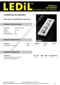 C15690_FLORENTINA-4X1-SHD-WHT Datasheet Cover