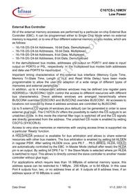 C167CSL16M3VCAFXUMA2 Datasheet Page 20