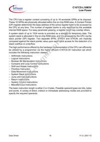 C167CSL16M3VCAFXUMA2 Datasheet Page 22