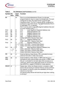 C167CSL40MCABXUMA2 Datasheet Page 13