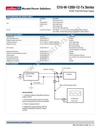 C1U-W-1200-12-TC2C Datasheet Page 3