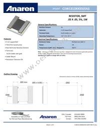 C1W131350R0J5A3 Datasheet Cover