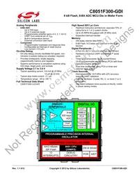 C8051F300-GDI Datasheet Cover