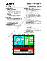 C8051F330-GP Datasheet Cover