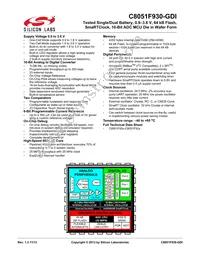 C8051F930-GDI Datasheet Cover