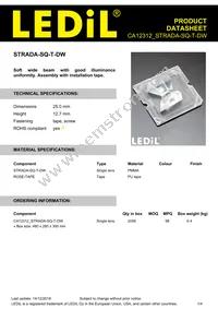 CA12312_STRADA-SQ-T-DW Datasheet Cover