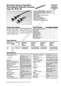 CA18CLN12TCM6 Datasheet Cover