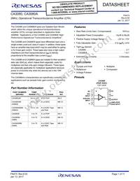 CA3080E Datasheet Cover
