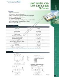 CB-156.250MBE-T Datasheet Cover