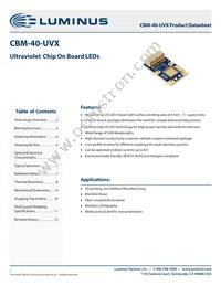 CBM-40-UV-X32-DC385-21 Datasheet Cover