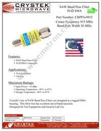 CBPFS-0915 Datasheet Cover