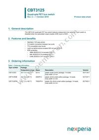 CBT3125PW/G-T Datasheet Cover