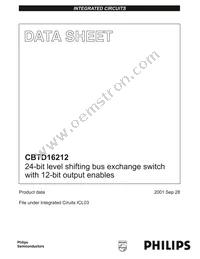 CBTD16212DL Datasheet Cover