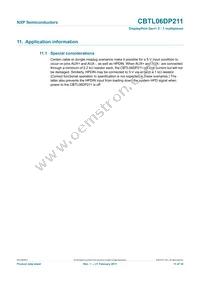 CBTL06DP211EE Datasheet Page 11
