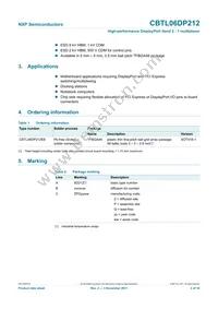 CBTL06DP212EE Datasheet Page 2