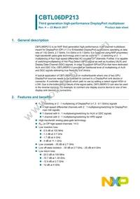 CBTL06DP213EE Datasheet Cover