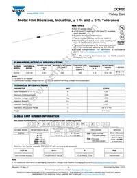 CCF50121RFKR36 Datasheet Cover