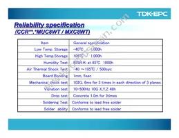CCR8.0MXC8WT Datasheet Page 5