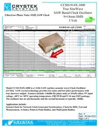 CCSO-914X-1000.000 Datasheet Cover