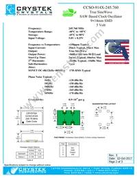 CCSO-914X-245.760 Datasheet Page 2