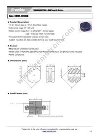 CD105NP-101KC Datasheet Cover