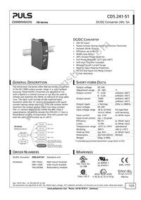 CD5.241-S1 Datasheet Cover