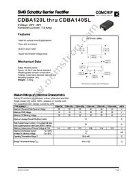 CDBA120SL-HF Datasheet Cover