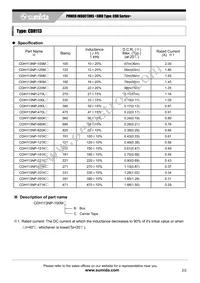 CDH113NP-101KC Datasheet Page 2