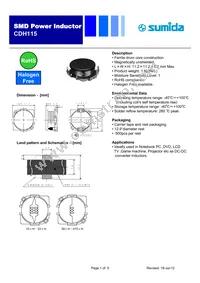 CDH115NP-820KC Datasheet Cover