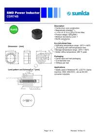 CDR74BNP-820LC Datasheet Cover