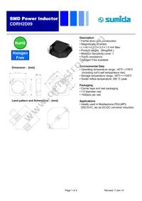 CDRH2D09NP-8R2MC Datasheet Cover