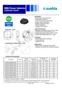 CDRH2D11BHPHF-100PC Datasheet Cover