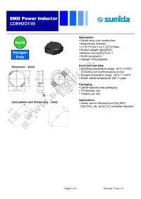 CDRH2D11BNP-2R7NC Datasheet Cover