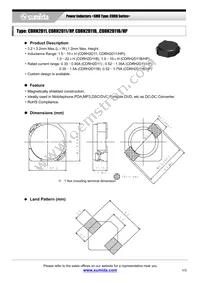 CDRH2D11NP-220NC Datasheet Cover