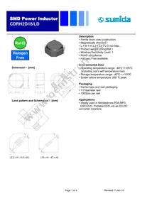 CDRH2D18/LDNP-330NC Datasheet Cover