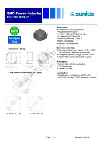 CDRH2D18EHPNP-2R2NC Datasheet Cover