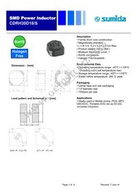 CDRH30D18SNP-8R2NC Datasheet Cover