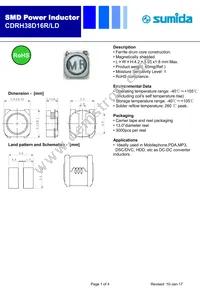 CDRH38D16RLDNP-6R8MC Datasheet Cover