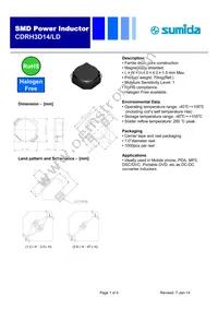 CDRH3D14/LDNP-6R8NC Datasheet Cover