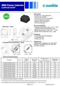 CDRH3D16/HPNP-330MC Datasheet Cover