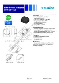 CDRH3D16/LDNP-8R2NC Datasheet Cover