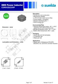 CDRH3D23HPNP-2R2PC Datasheet Cover