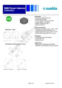CDRH3D23NP-8R2PC Datasheet Cover